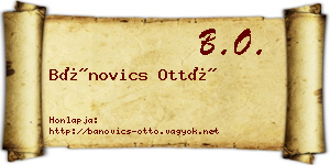 Bánovics Ottó névjegykártya