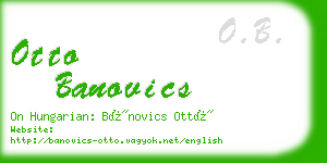otto banovics business card